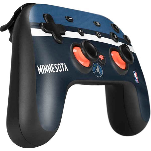 NBA Minnesota Timberwolves Jersey Google Stadia Controller Skin
